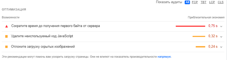 Возможности оптимизации